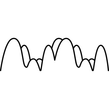 Irregular line sound wave vector icon