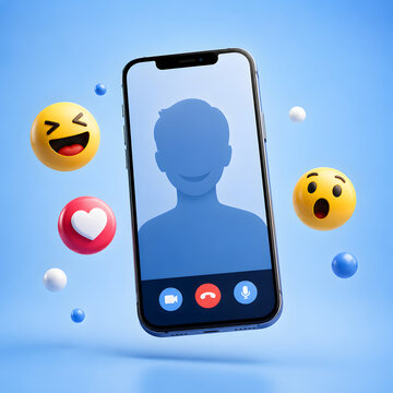 Modern smartphone interface showing incoming video call screen.