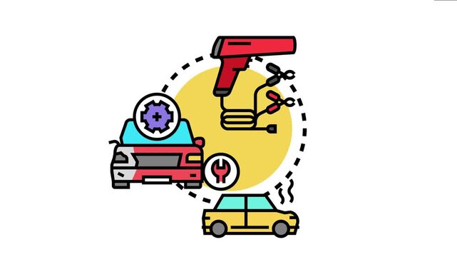 Vehicles needing service and proactive care, various aspects of automotive diagnostics, breakdown assistance, and essential workshop operations