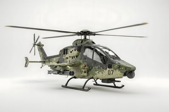 Military Attack Helicopter &ndash; Advanced Armed Combat Helicopter Vector and Aviation Concept
