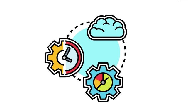 System depicting the automated build and deployment process, integrating continuous delivery with cloud technology for efficient software development and agile methodologies