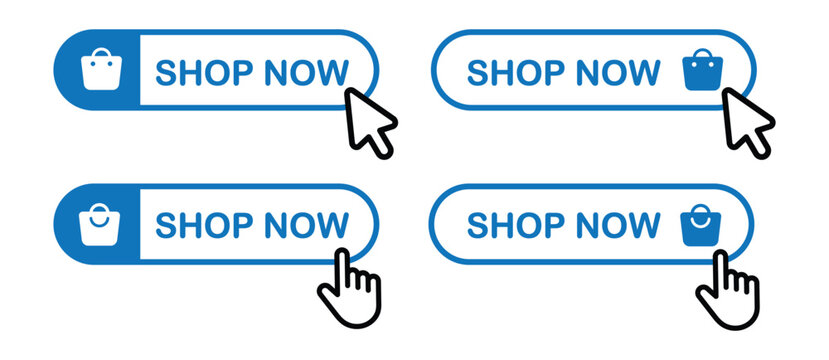 Shop noe button click icon illustration