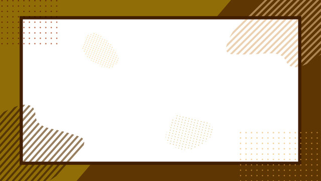 レトロな幾何学模様のバナーフレームとドット・斜線の抽象背景 / Retro Geometric Banner Frame with Abstract Dots and Diagonal Stripes