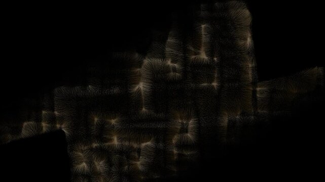 Floating Golden Organic Fur Texture Background