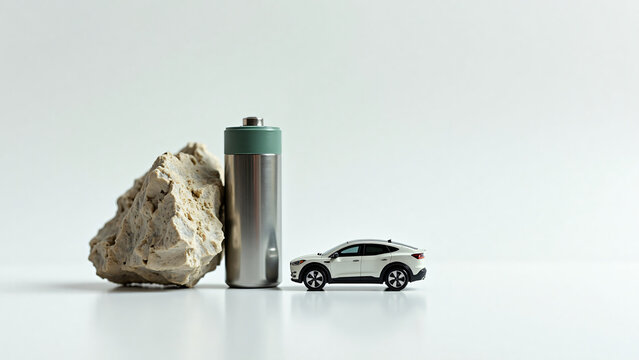 Battery Cell Powers Miniature Electric Car With Lithium Deposit