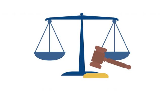 Legal Scales and Gavel Representing Justice, Law, Court Judgment and Regulatory Compliance
