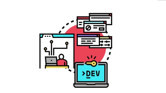 Automated software testing process showing quality assurance, debugging, and development concepts for digital technology projects and solutions
