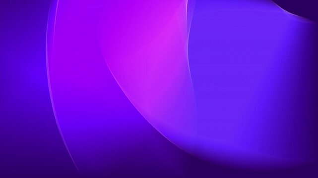 Looping abstract background of smooth purple light curves with gradients, suitable for video presentations, motion graphics, and artistic projects.