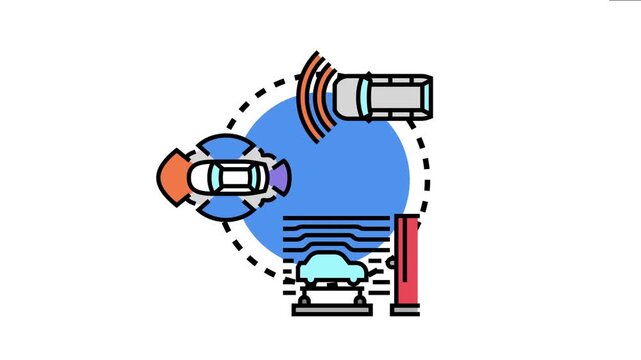 Automotive pilot concept representing self driving cars, intelligent mobility, and advanced driver assistance technology for future urban and smart infrastructure