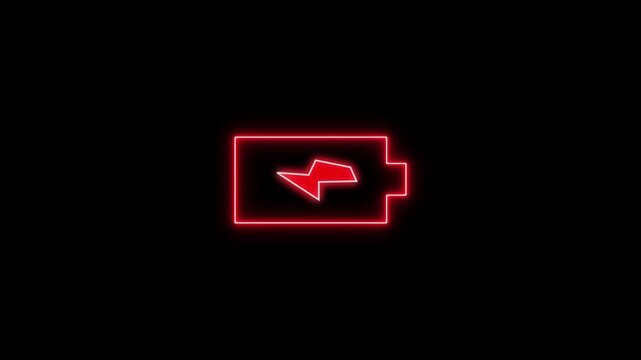  Low power status warning triggers the battery charging animation.
