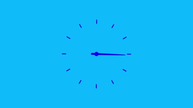 watch animation on transparent background with alpha channel. Clock icon flat style 24 hours day and night fast speed with moving timer clock rotation.4k