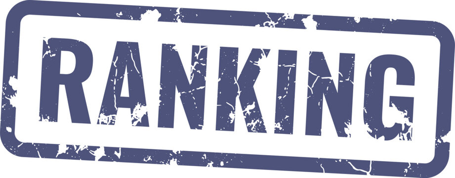 Grunge style ranking stamp isolated on a white background representing evaluation and assessment concepts for business or academic use