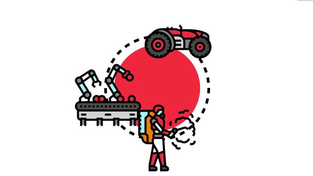 Autonomous robot software platform facilitating various smart technologies including robotic industrial arms optimizing production processes. Smart agricultural vehicles managing crops