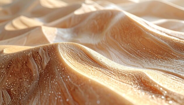 Abstract Golden Sand Dunes Texture with Soft Lighting and Flowing Wavy Patterns for Artistic Backgrounds