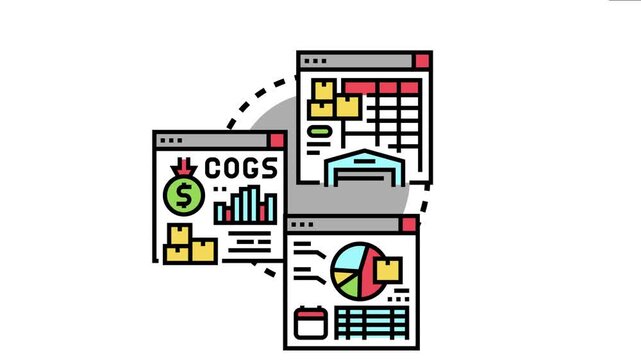Business process of calculating inventory value using the average cost method, analyzing figures, warehousing costs, and financial charts for goods cost estimation