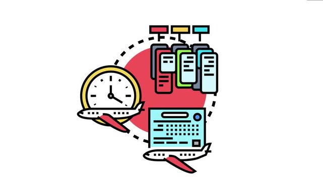 Crew scheduling system presenting tasks, flight plans, and time management elements, personnel and aircraft allocation for efficient operational planning
