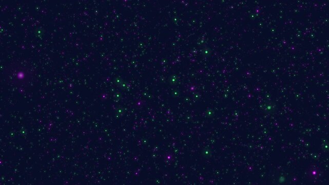 グリーンとパープルのスペイシーなグラフィック　前進　ループ