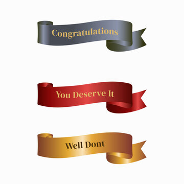Luxury celebratory ribbons for awards, achievements, and milestone announcements