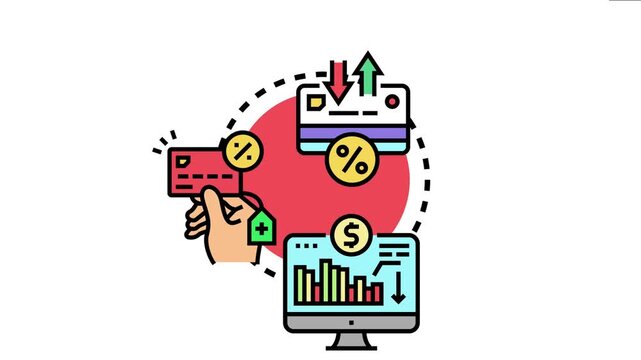 Concept depicting financial transactions, calculating debit and credit, managing expenses and income, and monitoring banking flow for financial health