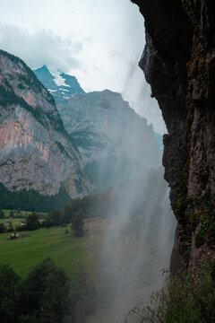 Majestic Staubbach Falls of Lauterbrunnen
