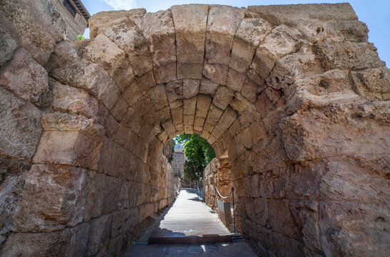 Passage or aditus maximus of Roman Theater of Malaga, Andalusia