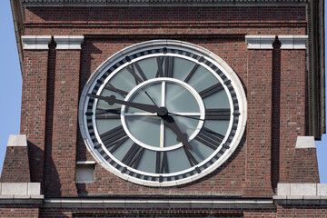 Fototapeta premium King Street Station Clock Tower in Seattle Washington