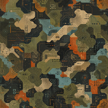 military camouflage seamless pattern