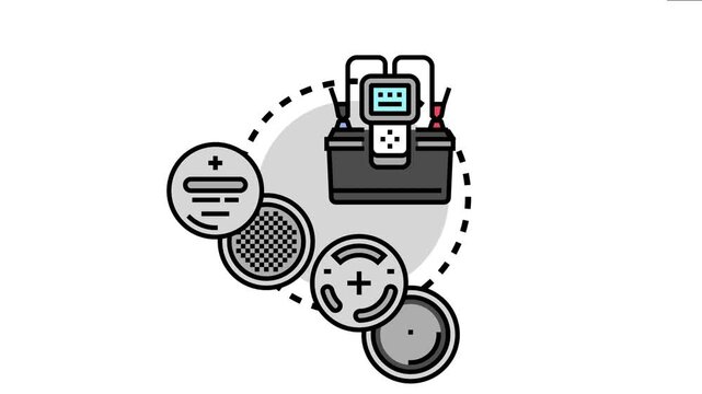 Battery capacity verification emblem energy diagnostics, power measurement, and battery health assessment for various types of electric cells, including car and portable batteries