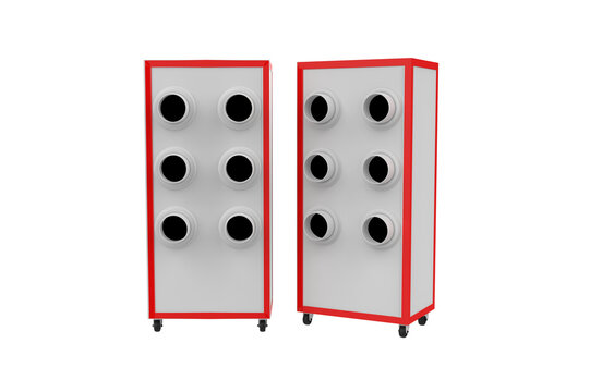 Portable Evaporative Air Cooler isolated on white background. 3d illustration