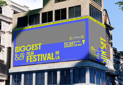Corner Billboard Mockup