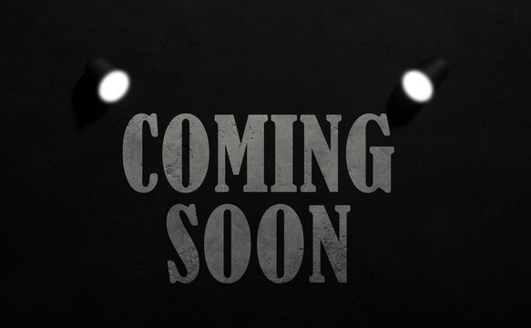 coming soon text font white black color texture background wallpaper light blub lamp coming soon show present advertisement marketing sale banner commerce marketing event party promotion coming soon 