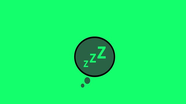 Sleeping concept with cartoon speech bubble and zzz letters