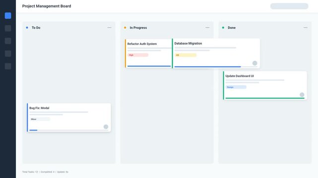 Digital Kanban Board Workflow for Software Project Management