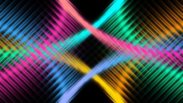 Futuristic Geometric Neon Stripe Grid Intersection Abstract Background