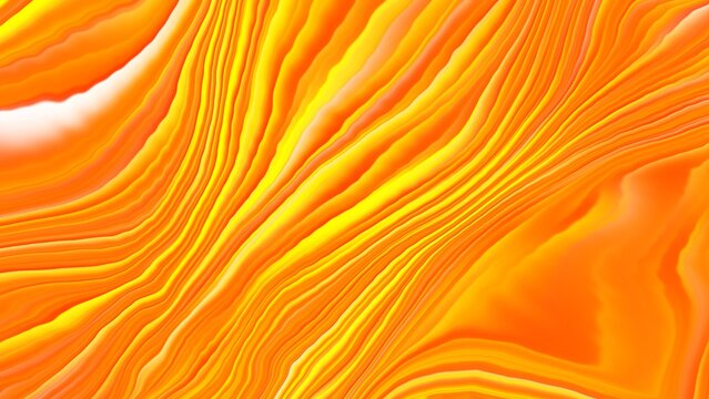 Abstract Vibrant Orange and Yellow Fluid Marble Waves Background