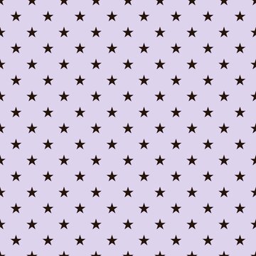 Pretty brown star figures form an attractive seamless background on a light lavender purple tile. This tileable geometric pattern serves great for greeting cards cosmetics packaging and planner covers