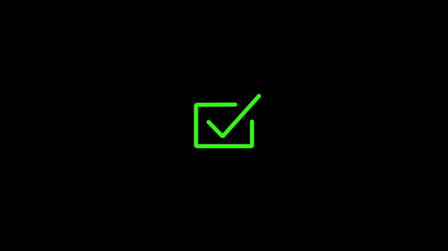circle take mark icon. Loading cheek mark icon . success check list icon symbol footage animated video, looping tick icon 4k.