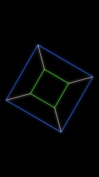 4D Hypercube Tesseract Projection Quantum Physics Visual Motion
