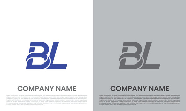Minimal BL Monogram Letter Logo Design