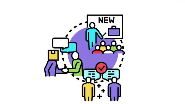 Business people engaging in strategy development, learning new concepts, and collaborating to achieve successful communication and team objectives