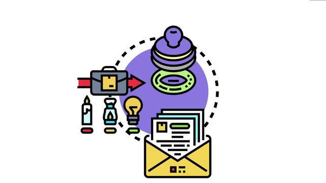Beta testing approval concept showing a process of submitting work or documents, receiving confirmation, and demonstrating stages of development from initial idea to final approval
