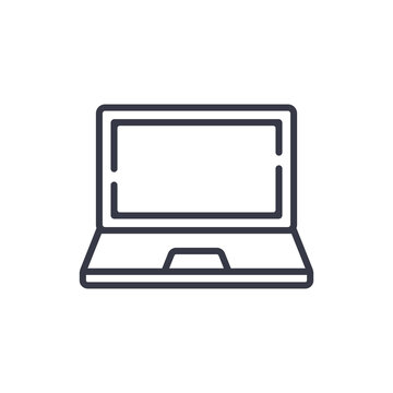 Laptop icon symbol, laptop outline vector illustration design 
