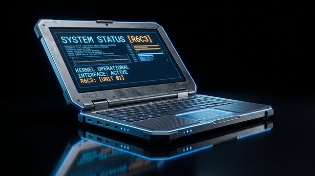 Smartphone with illuminated screen displaying system status icons on a dark