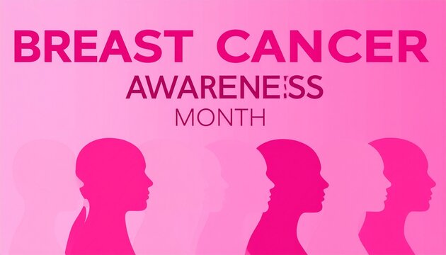 Breast Cancer Awareness silhouettes poster