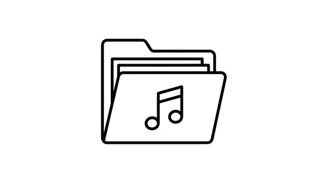 Folder icon containing a musical note document.