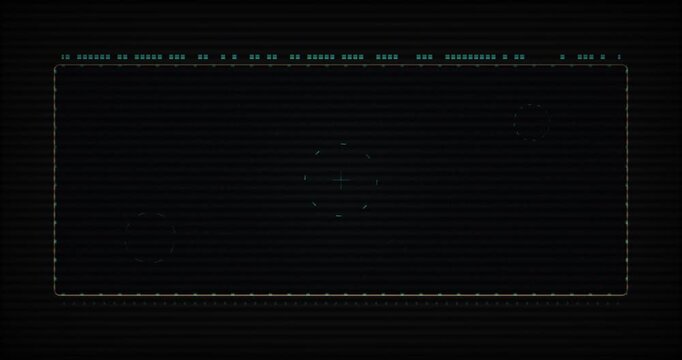 Abstract Digital Camera Viewfinder Overlay Set with Glitch Effects on Dark Background