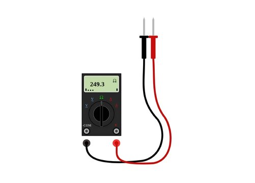 multimeter on white background
