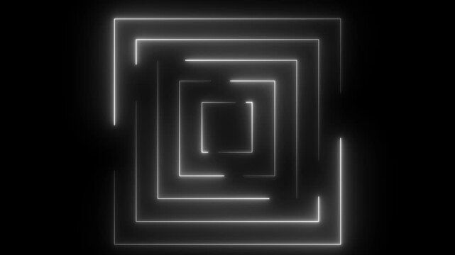 Neon squares shapes line geometric abstract background on design. futuristic pattern background technology concept