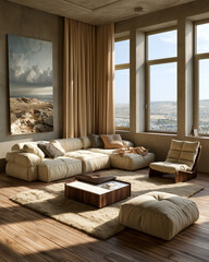 Fototapeta premium Sunlit Living Space
