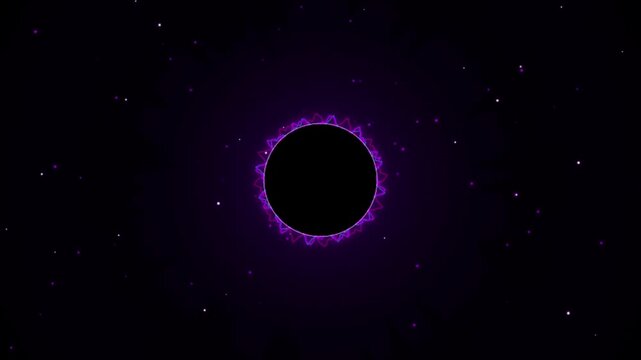 Neon Violet Singularity Black Hole Loop Cosmic Plasma Motion Graphic
